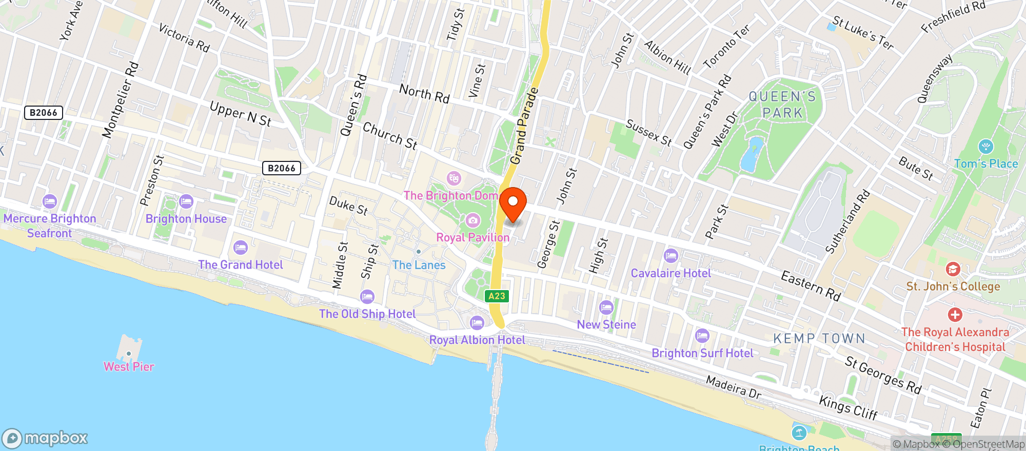 Map showing The Actors