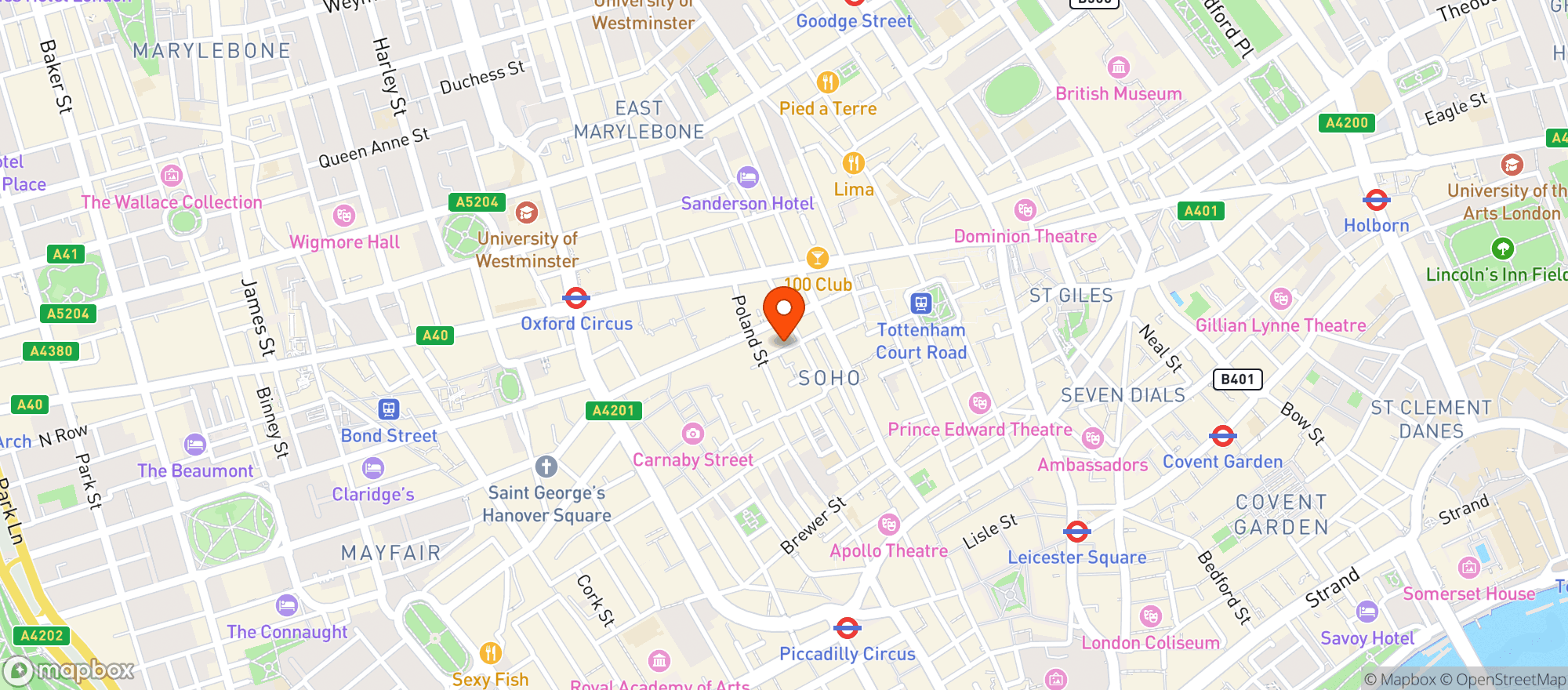 Map showing House Of Cans SOHO