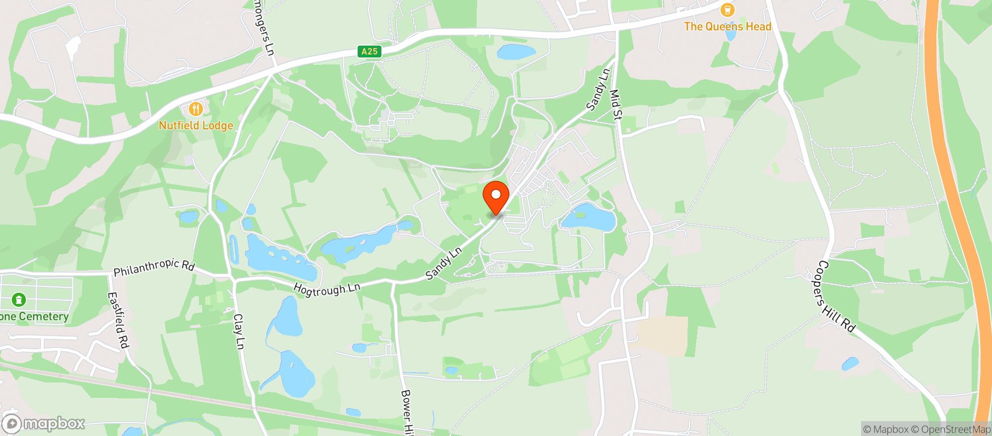 Map showing Priory Farm Shop