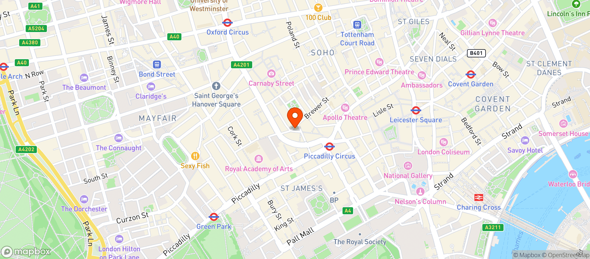 Map showing Glassblower
