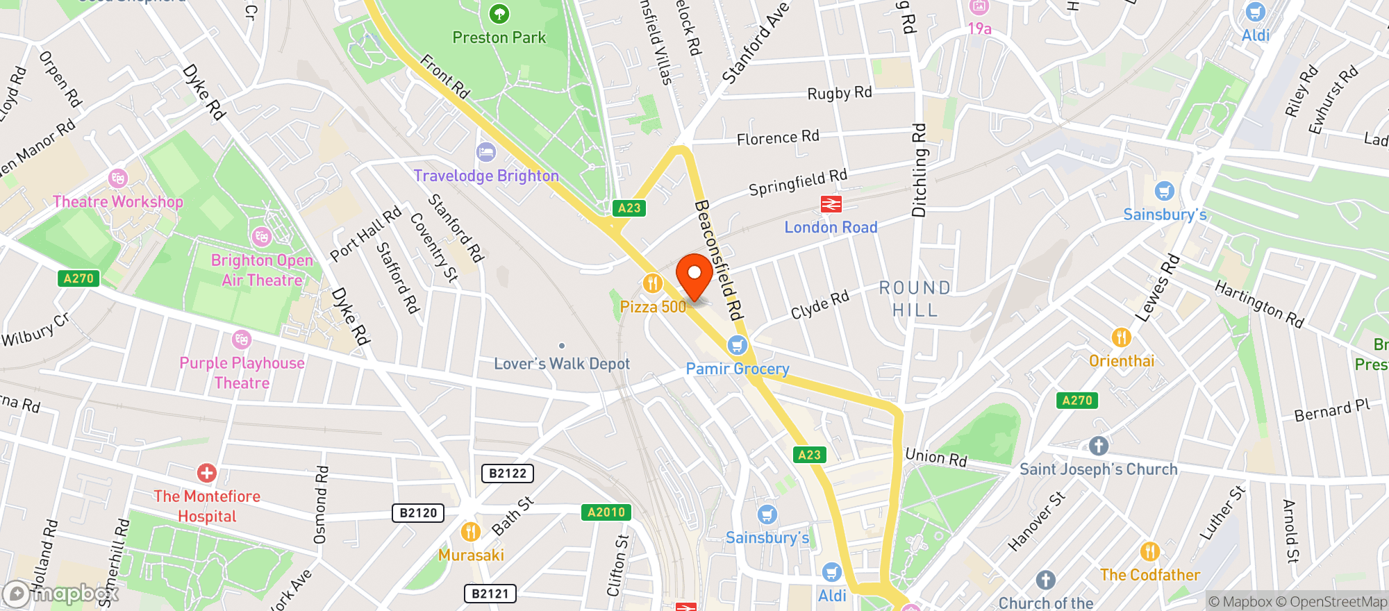 Map showing The Set
