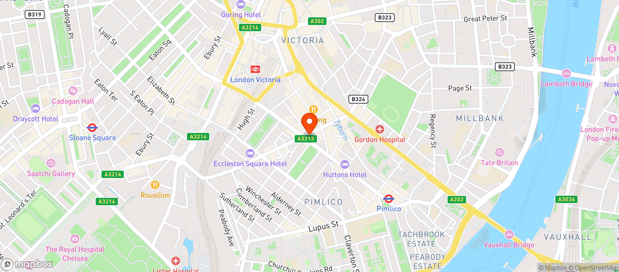 Map showing The Marquis Of Westminster