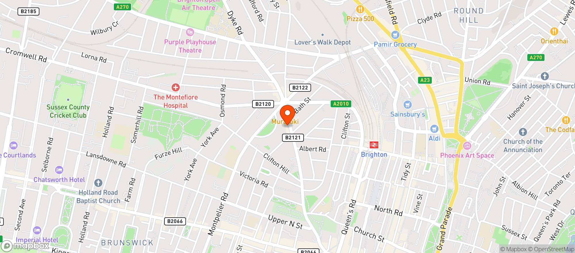 Map showing The Canopy