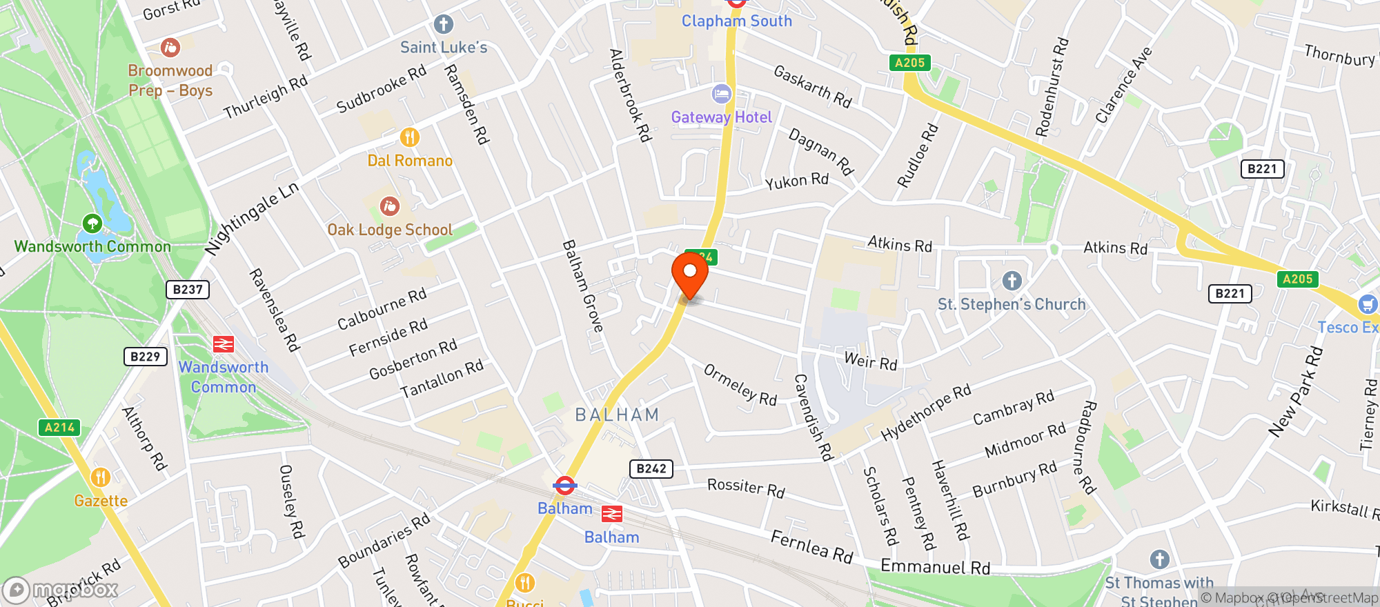 Map showing The Dev