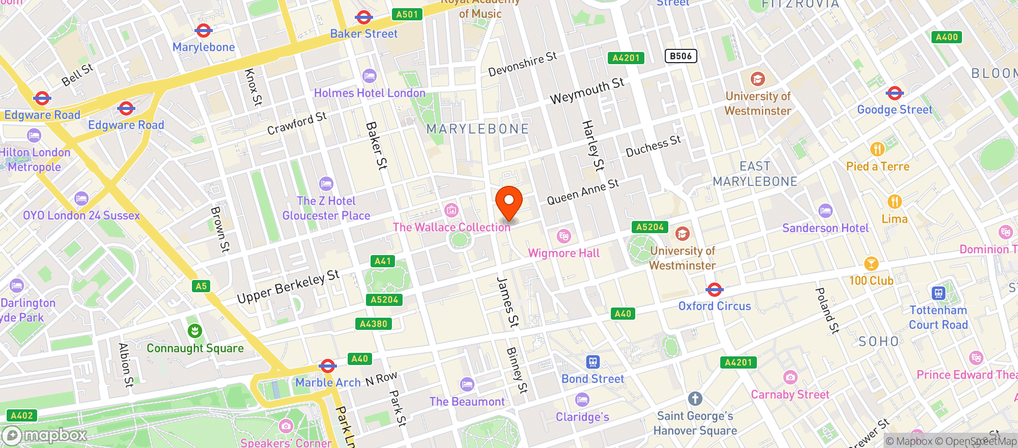 Map showing The Coachmakers Arms