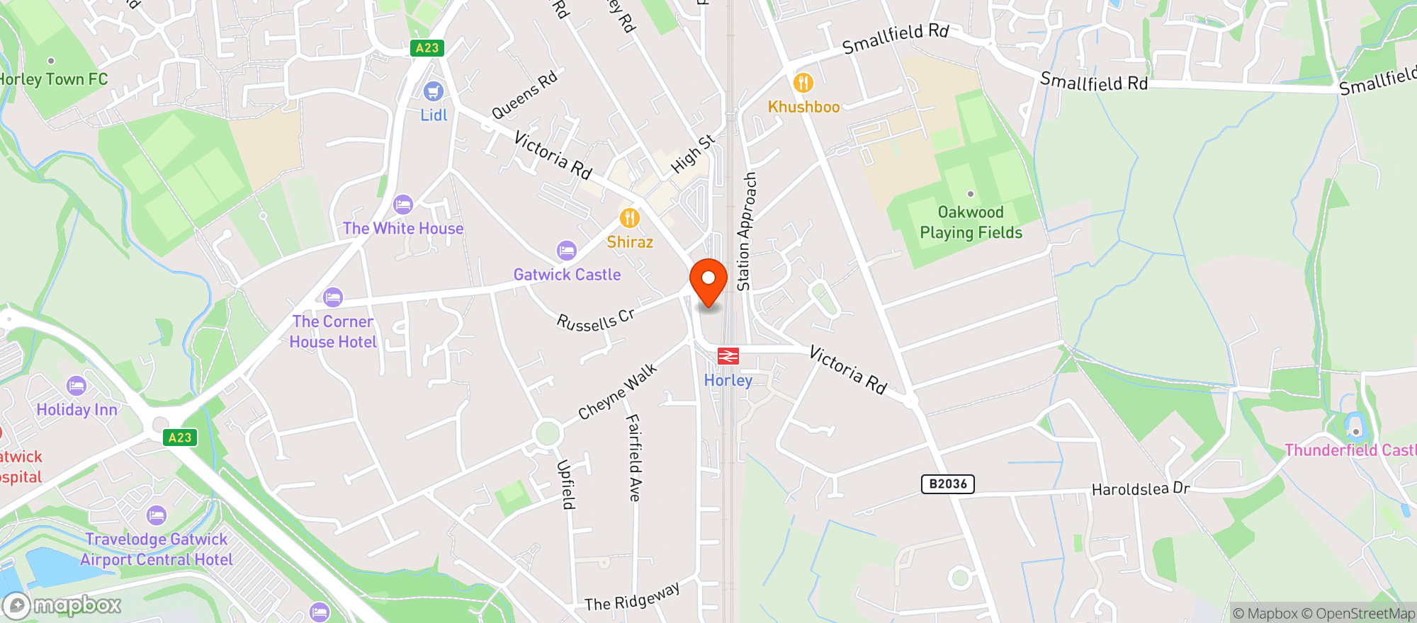 Map showing Waitrose & Partners
