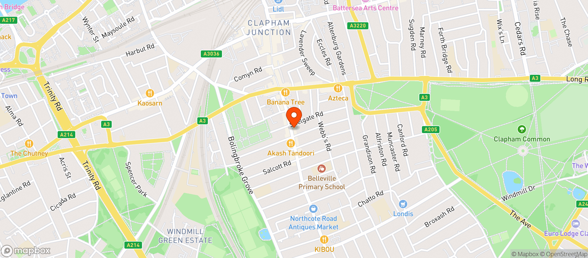 Map showing Maison Curate