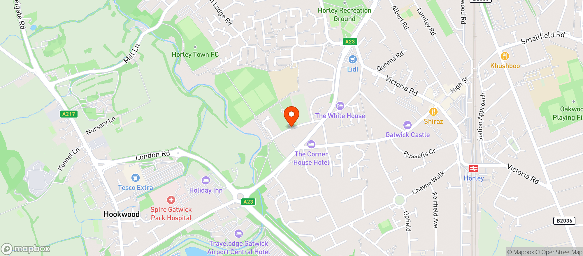 Map showing Vinatge Inns