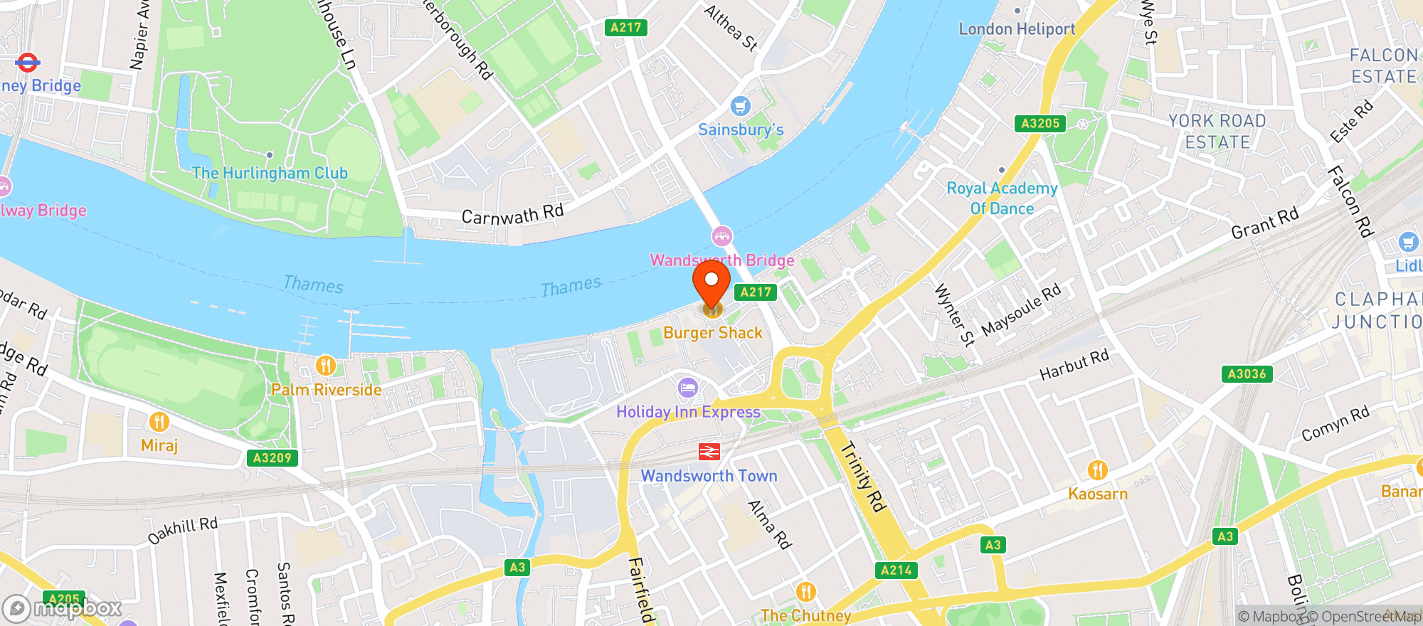 Map showing The Ship