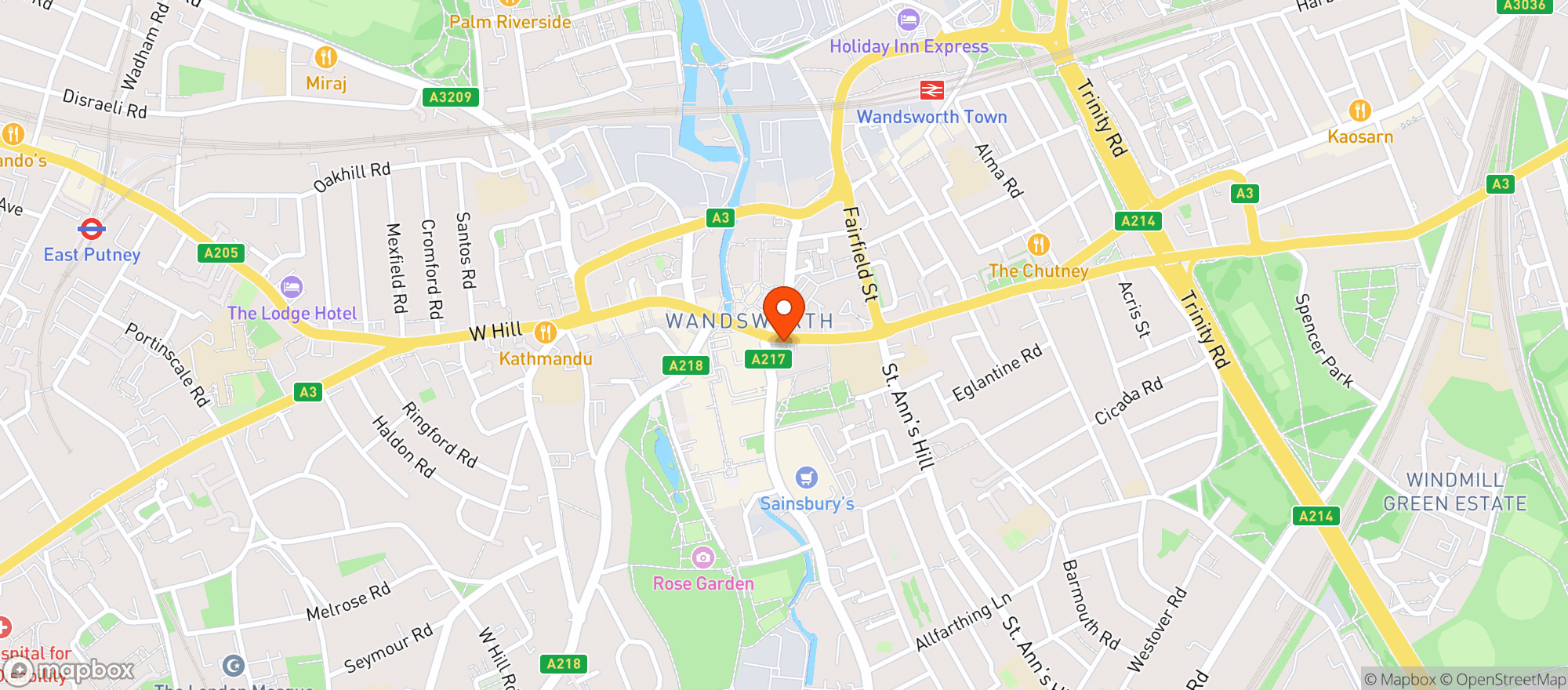 Map showing The Spread Eagle