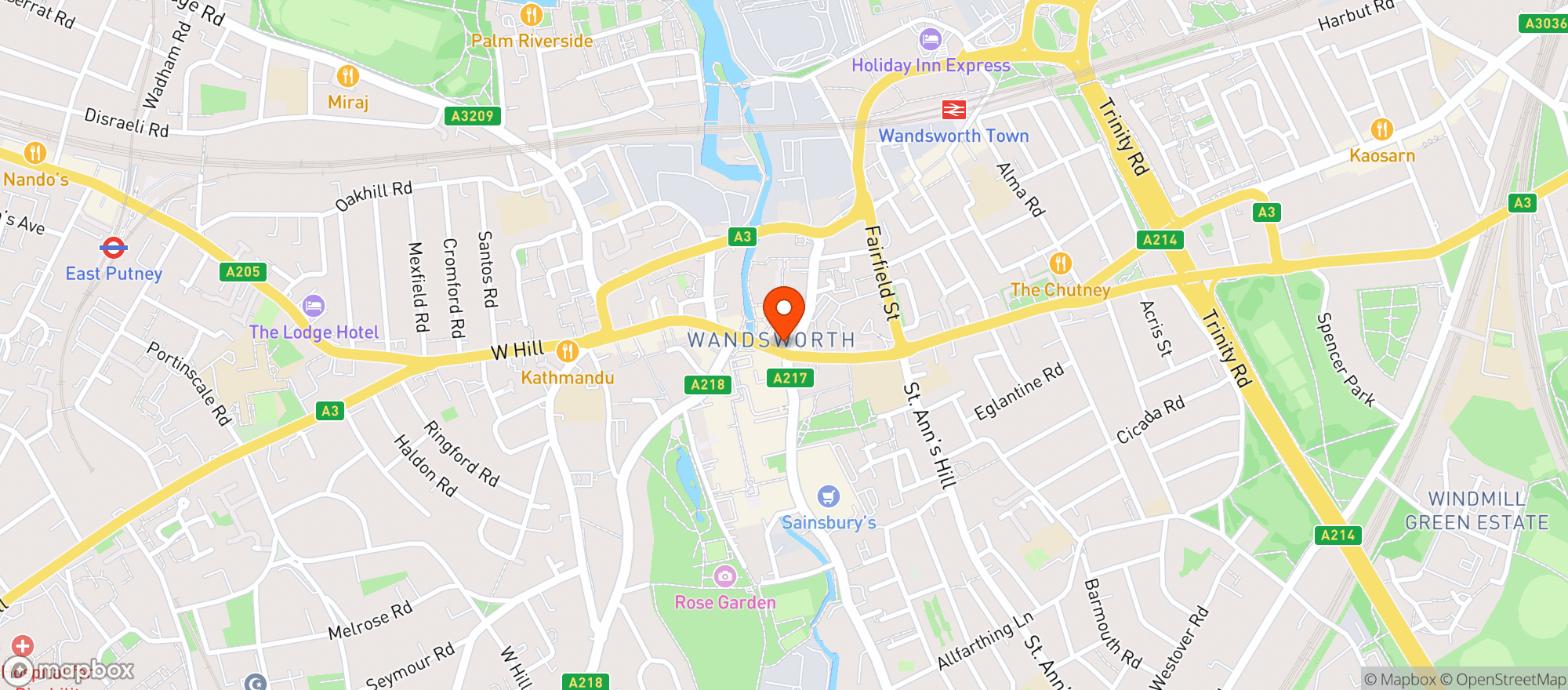 Map showing The Ram Inn