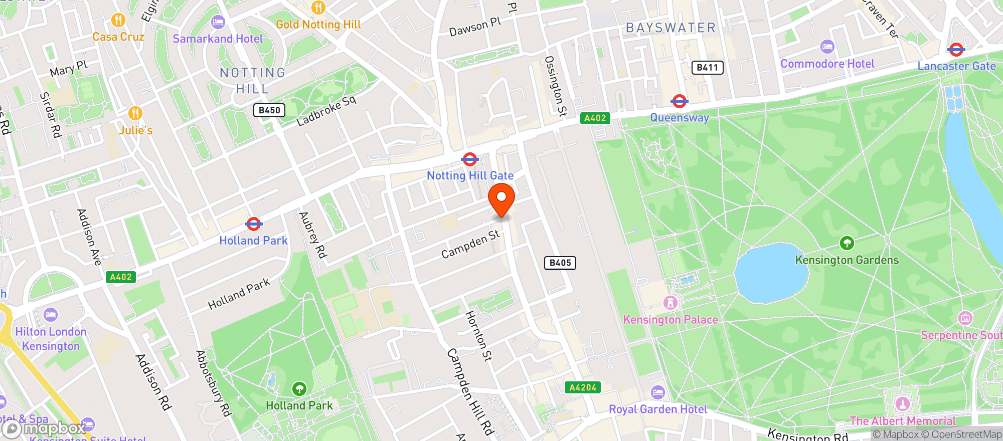 Map showing The Blue Stoops