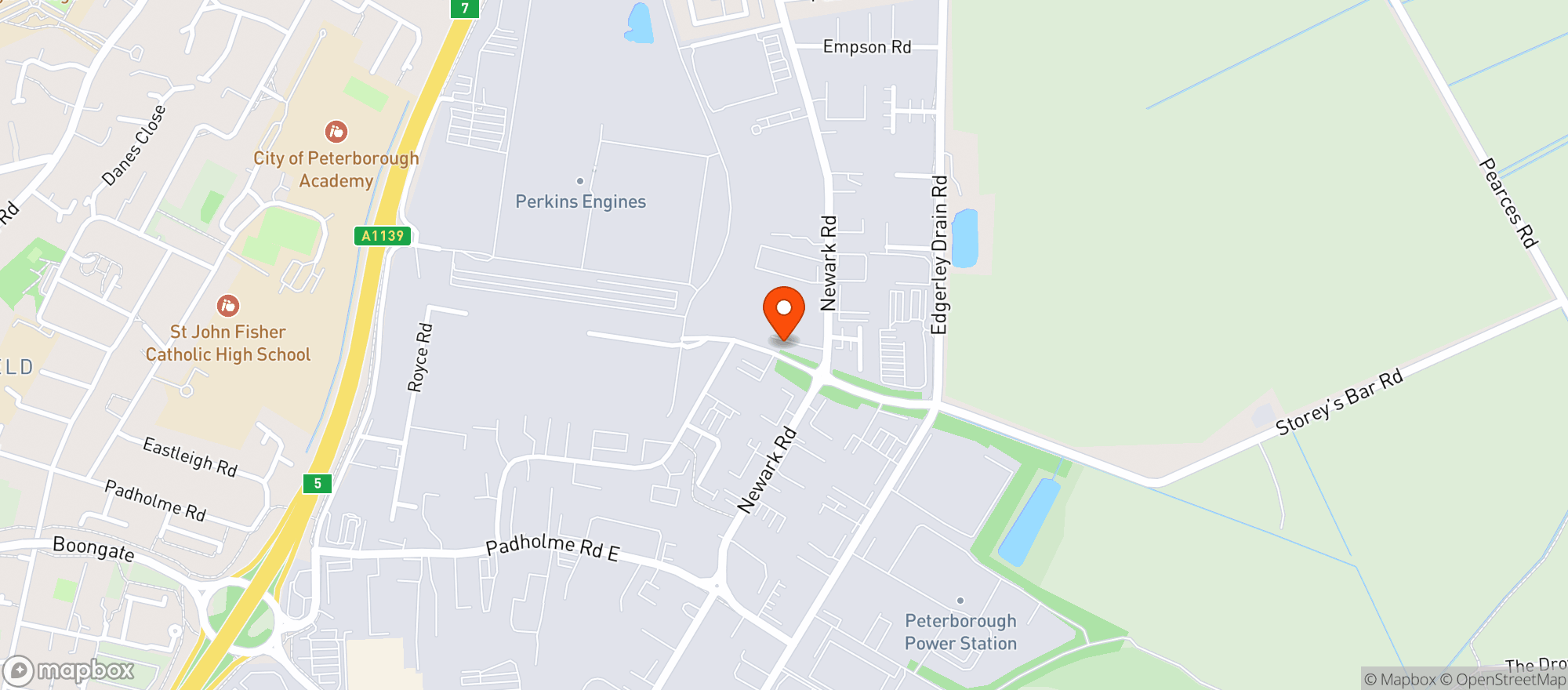 Map showing Tesco