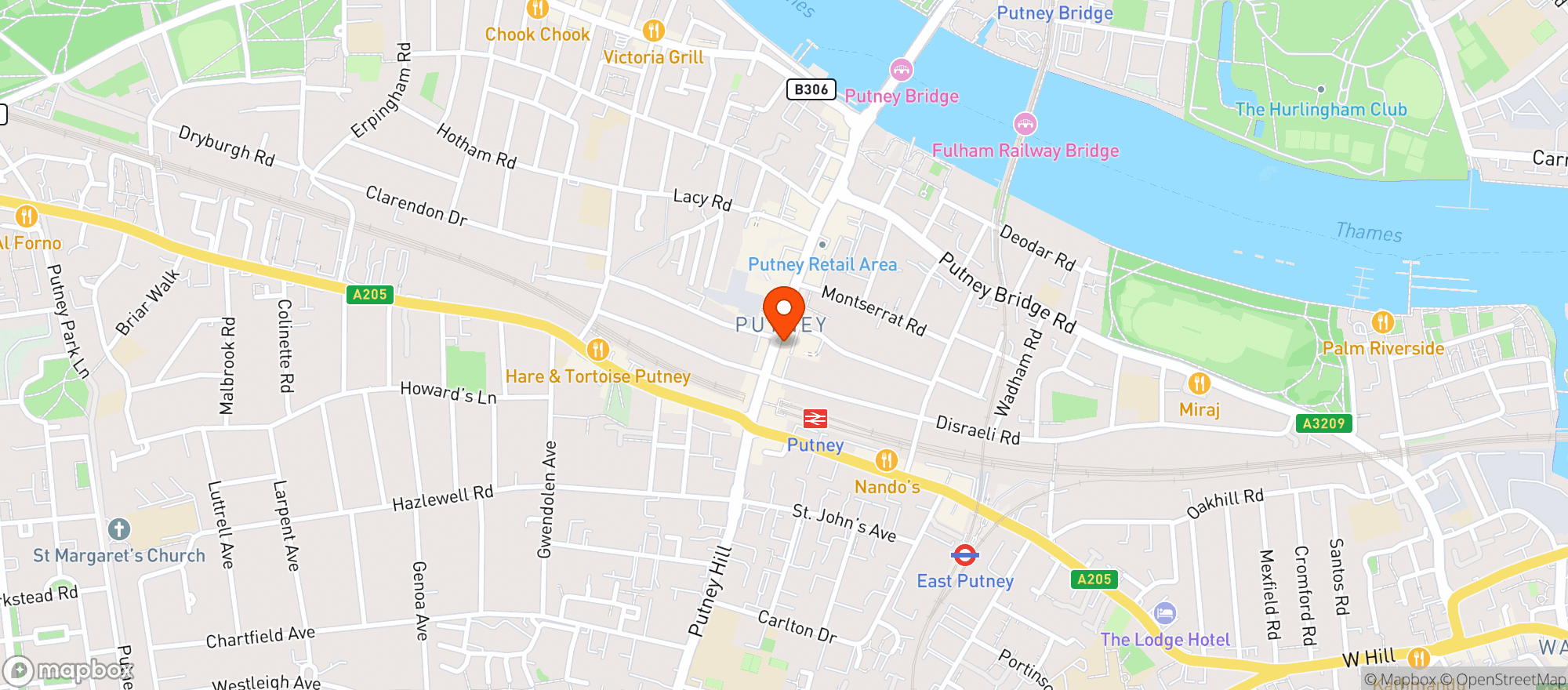 Map showing Dugard & Daughters, Putney
