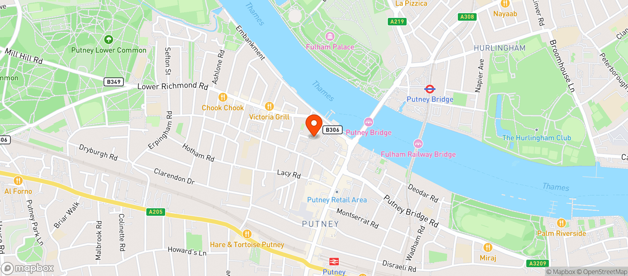Map showing The Bricklayer's Arms