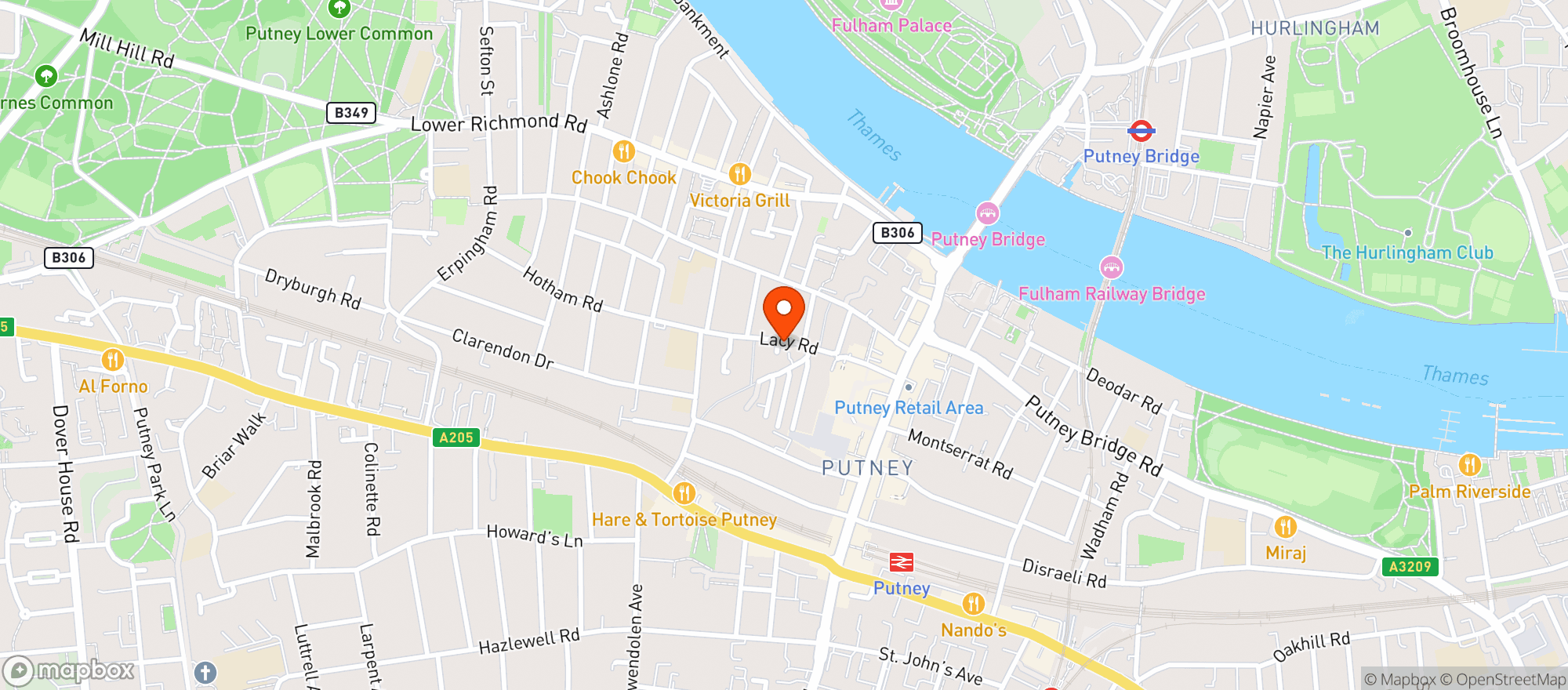 Map showing The Jolly Gardeners
