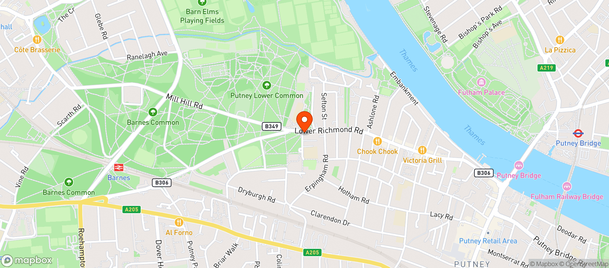 Map showing The Spencer