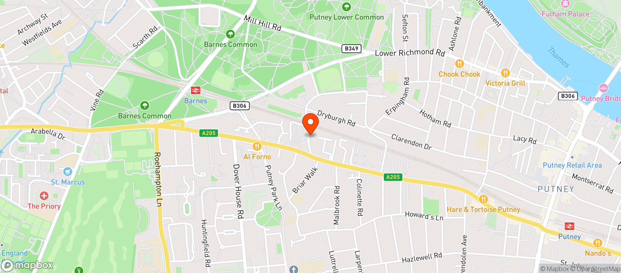 Map showing The Wrigleys