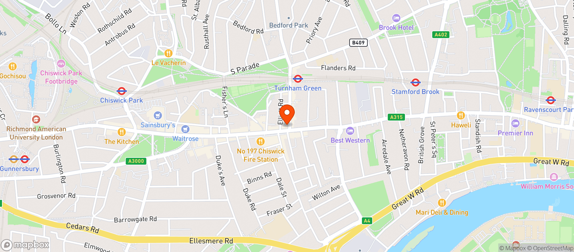 Map showing Windfall Natural Goods Ltd