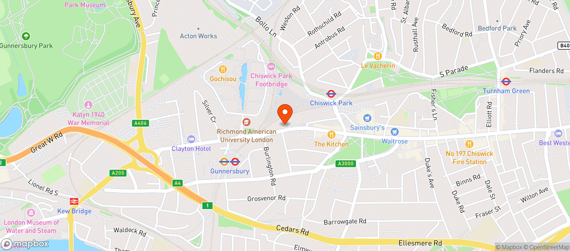Map showing Majestic Chiswick