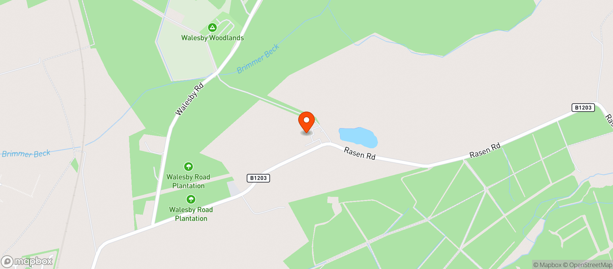 Map showing The Wolds Edge