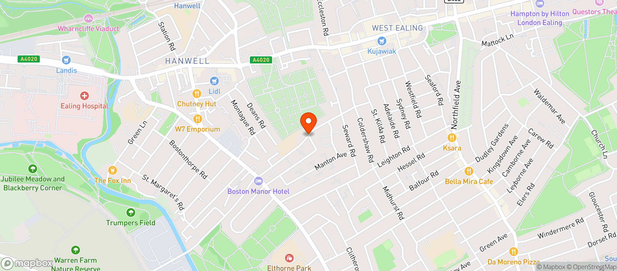 Map showing The Grosvenor