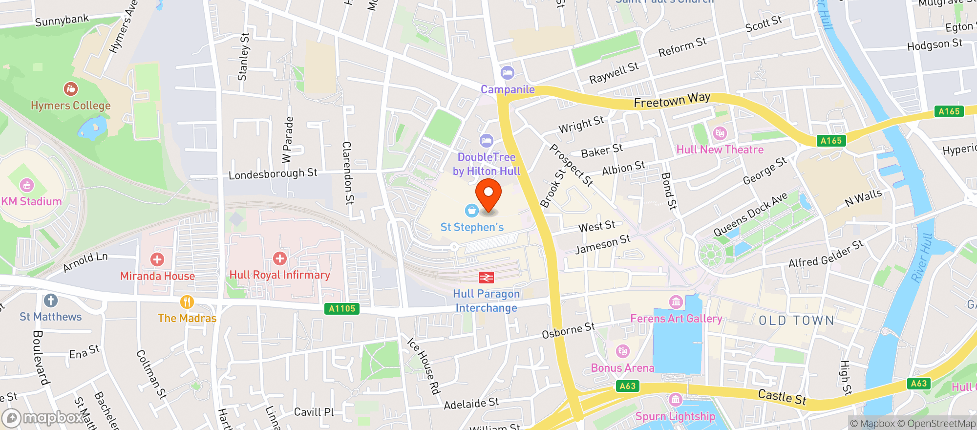 Map showing Tesco