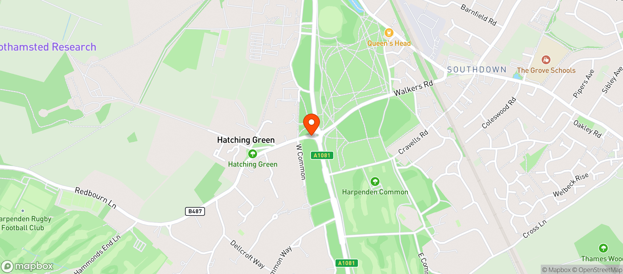 Map showing The White Horse