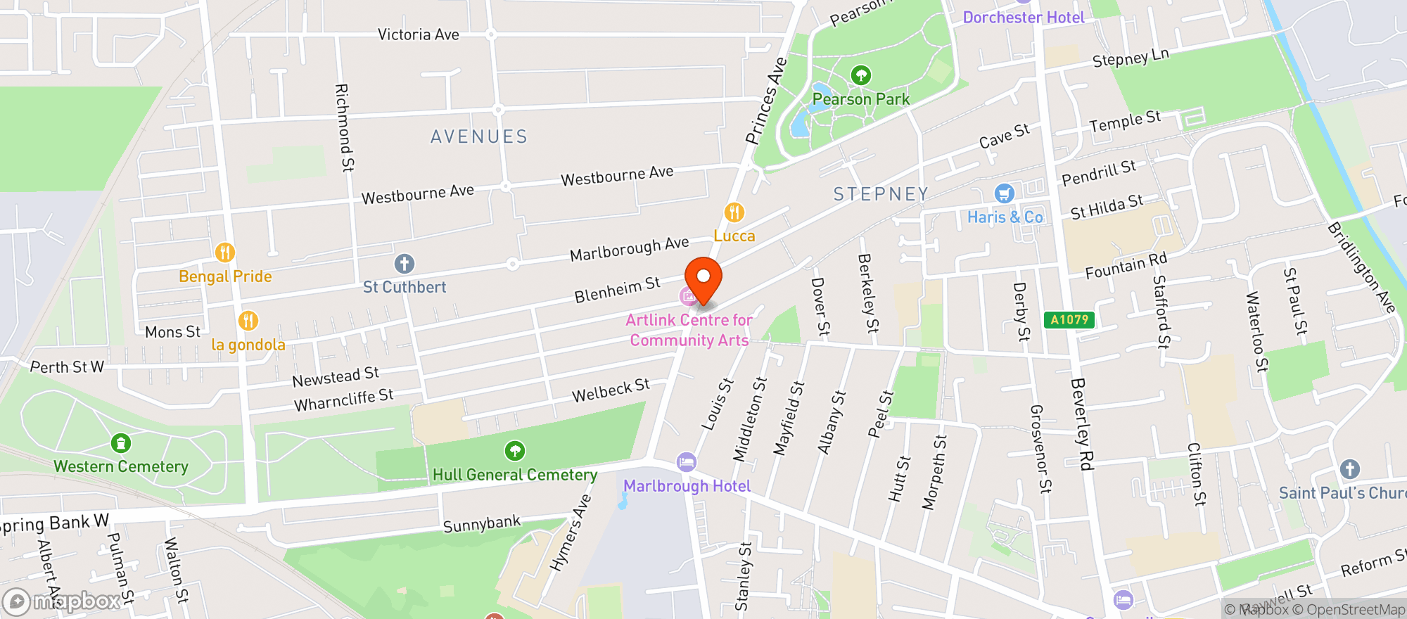 Map showing Atom Bar