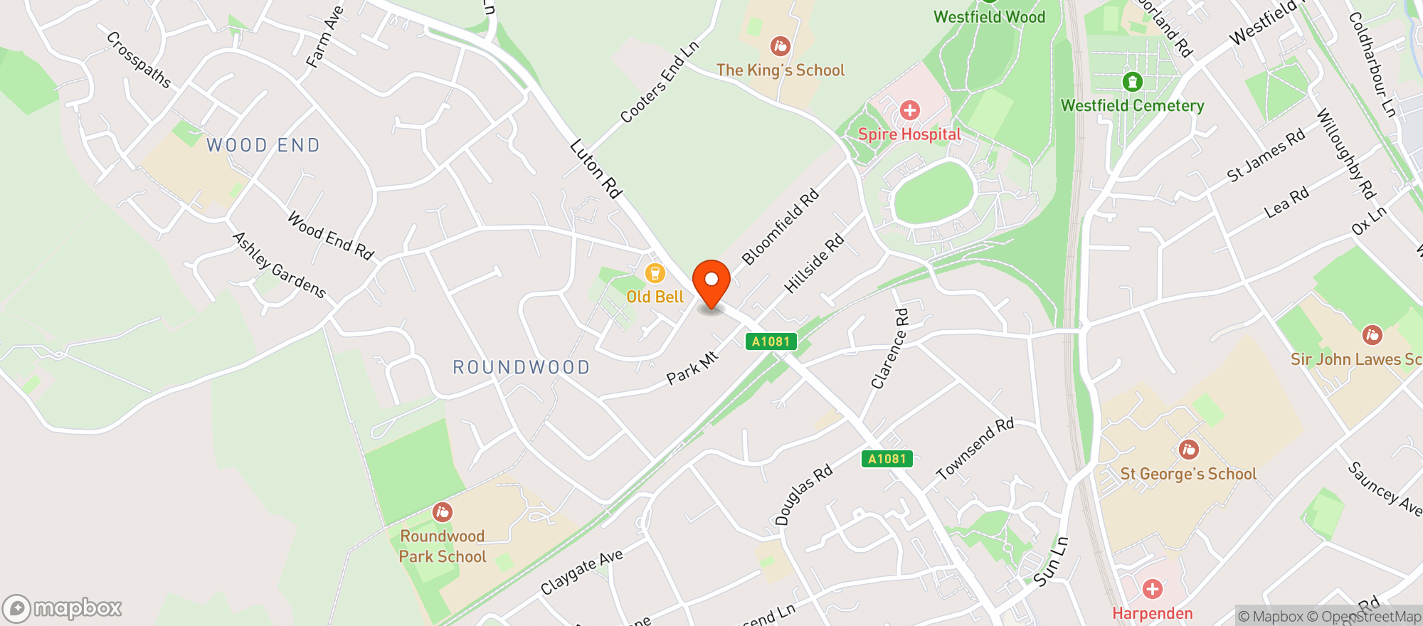 Map showing Tesco