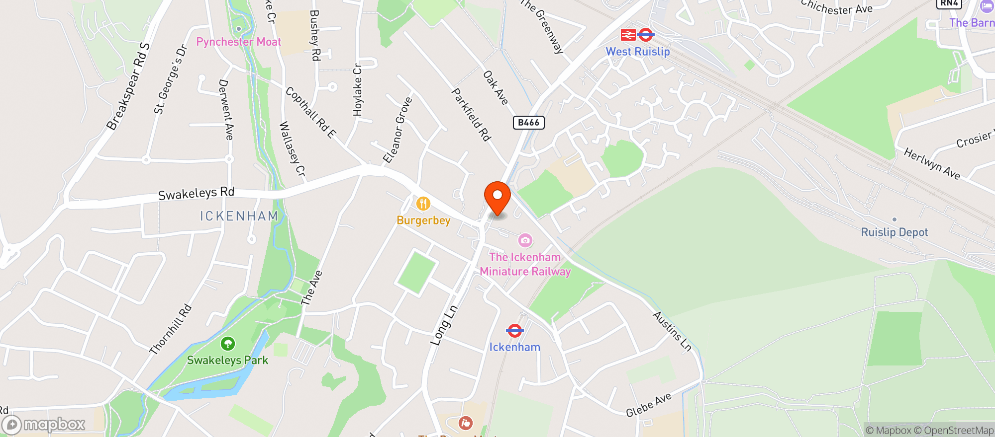 Map showing The Fox