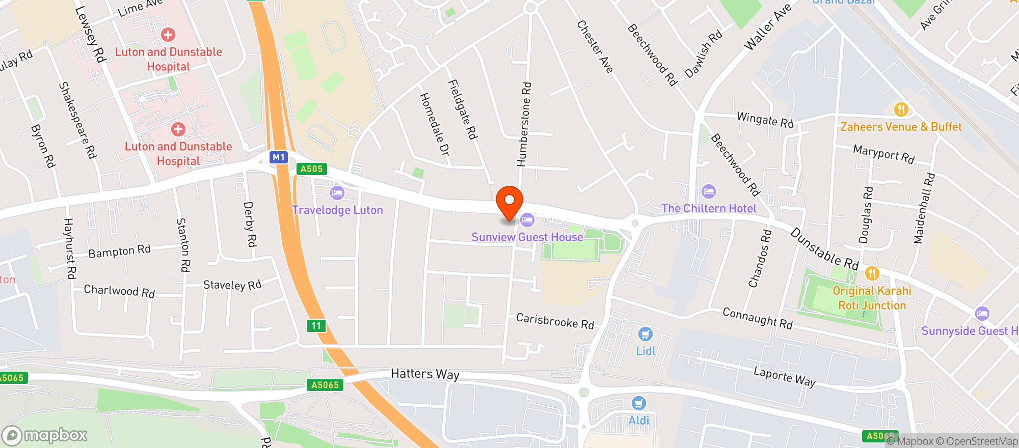Map showing Leicester Arms