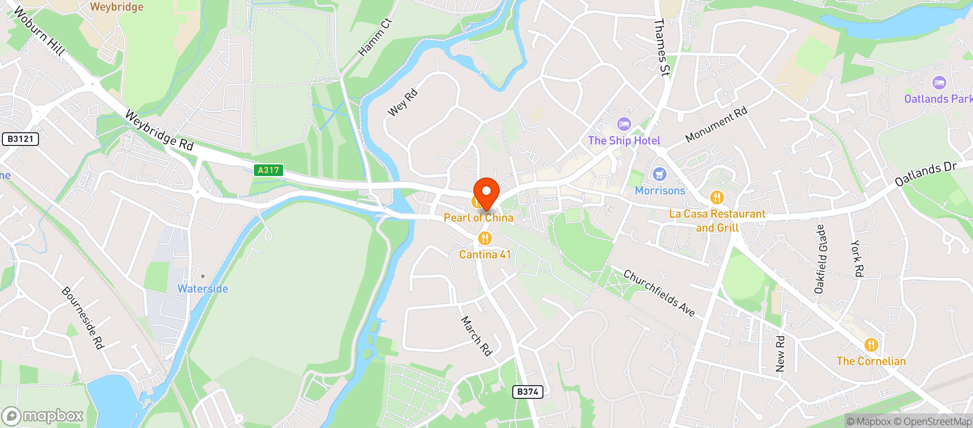 Map showing Majestic Weybridge