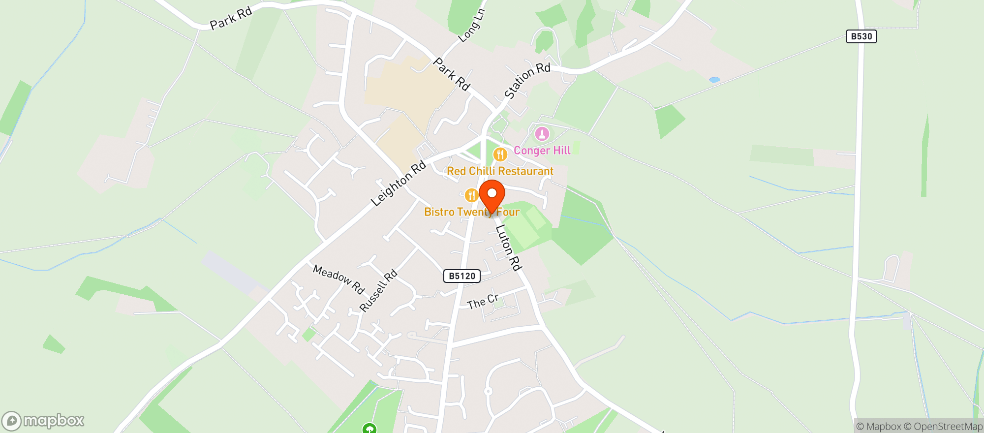 Map showing Sainsburys Dunstable