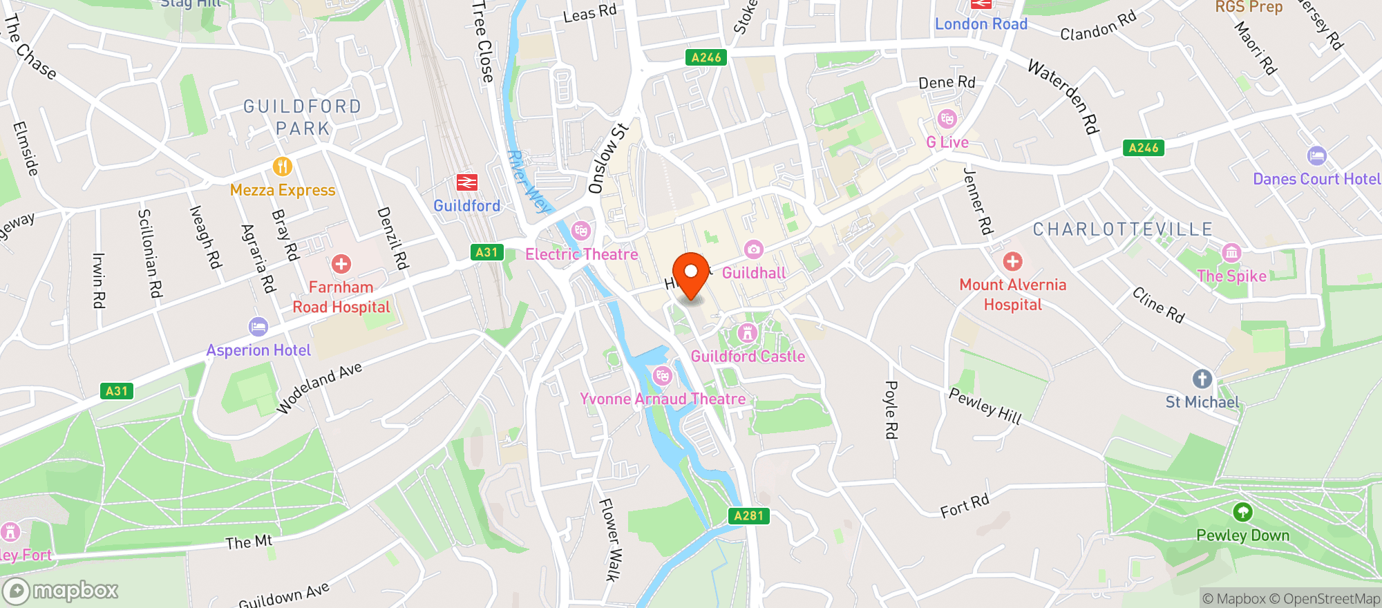 Map showing Corkage