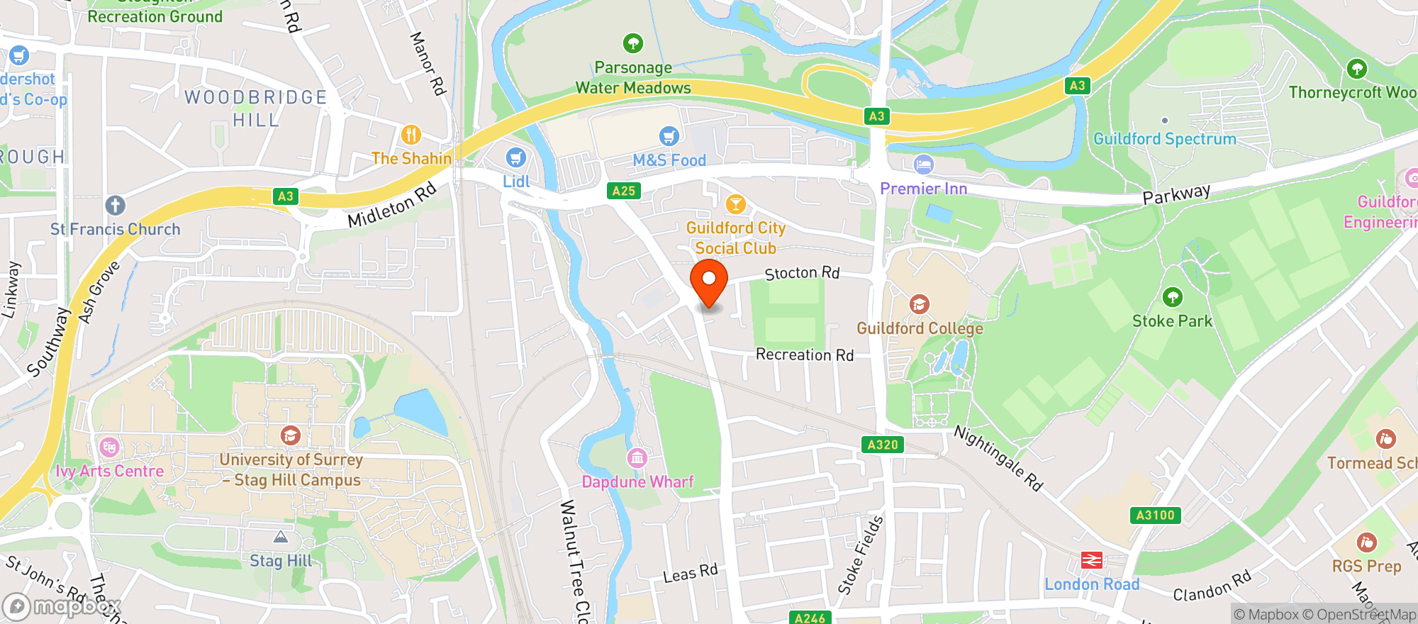 Map showing Majestic Guildford