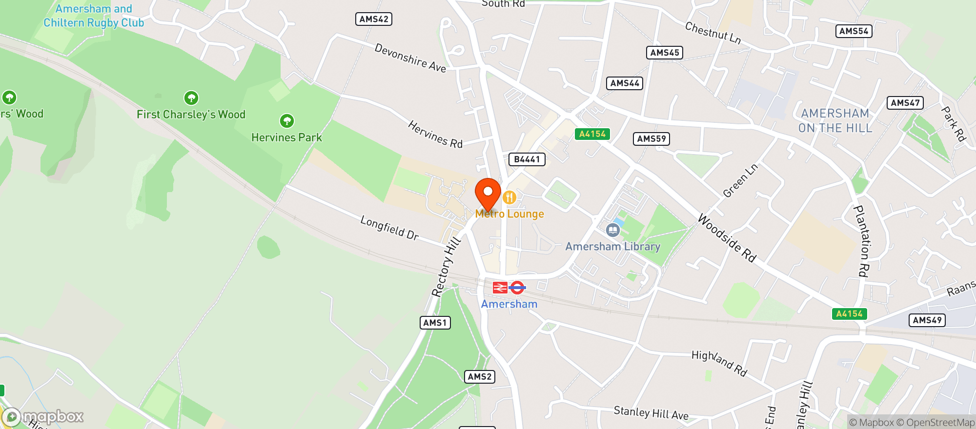 Map showing Majestic Amersham