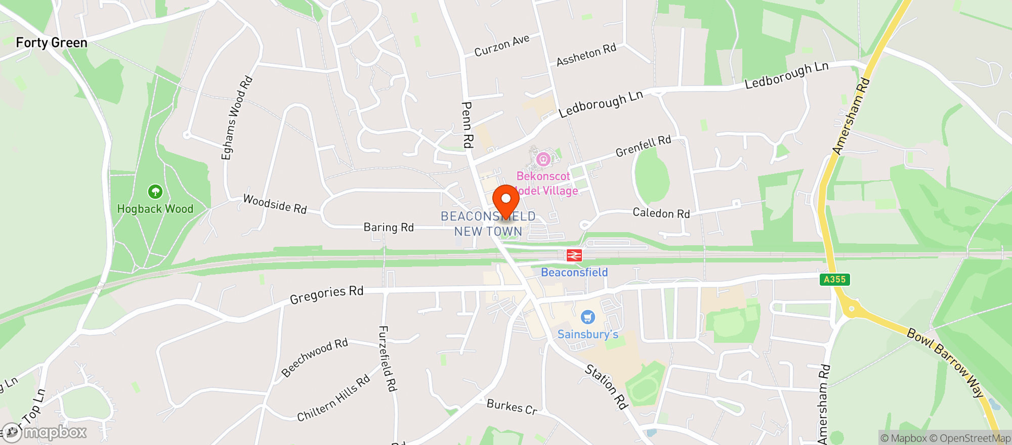 Map showing Waitrose Beaconsfield