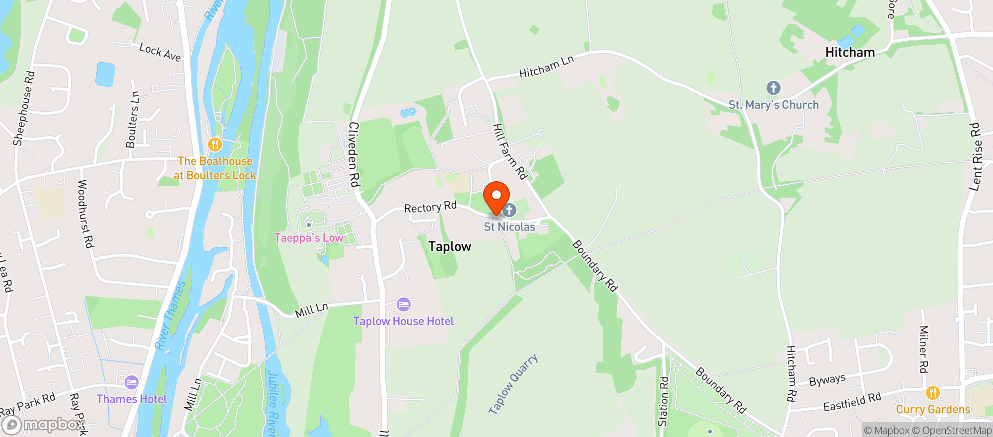 Map showing Cliveden House