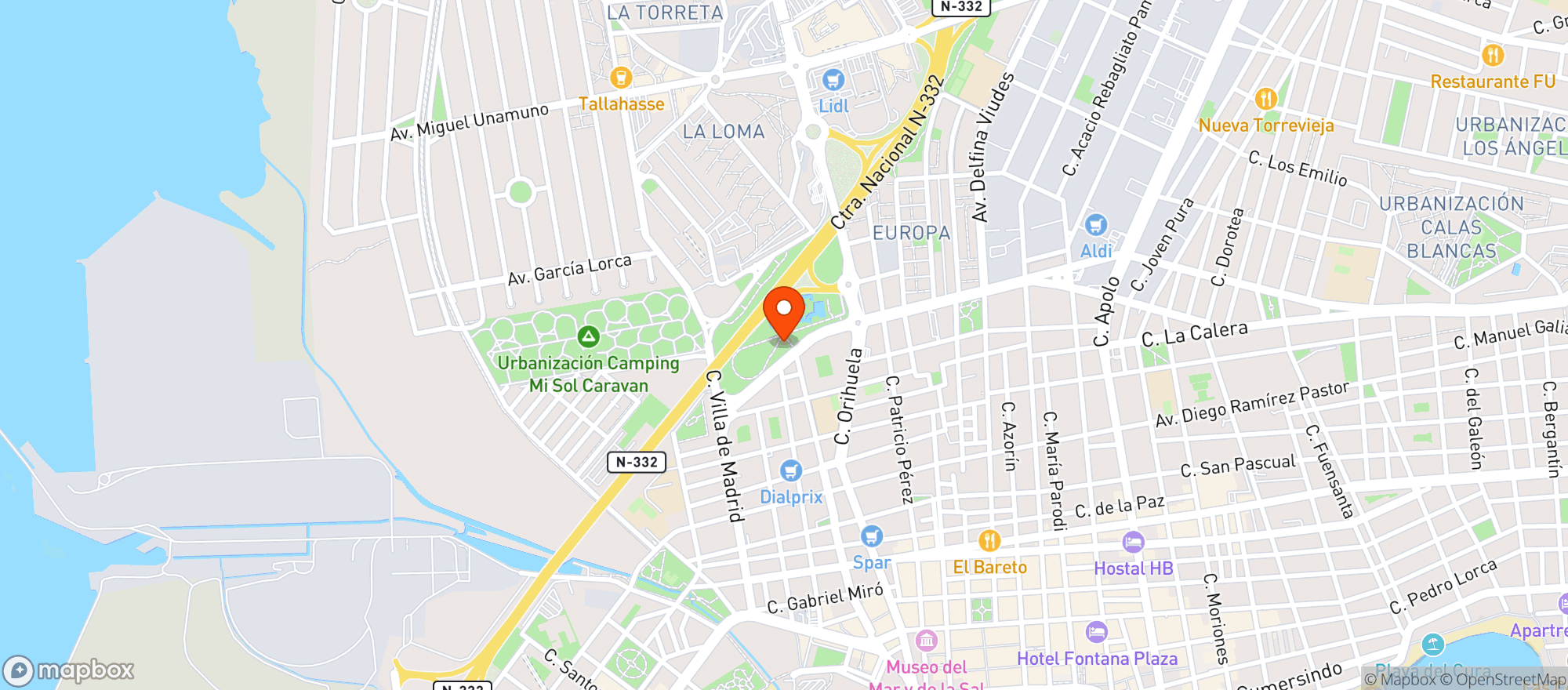 Map showing Parque de las Naciones