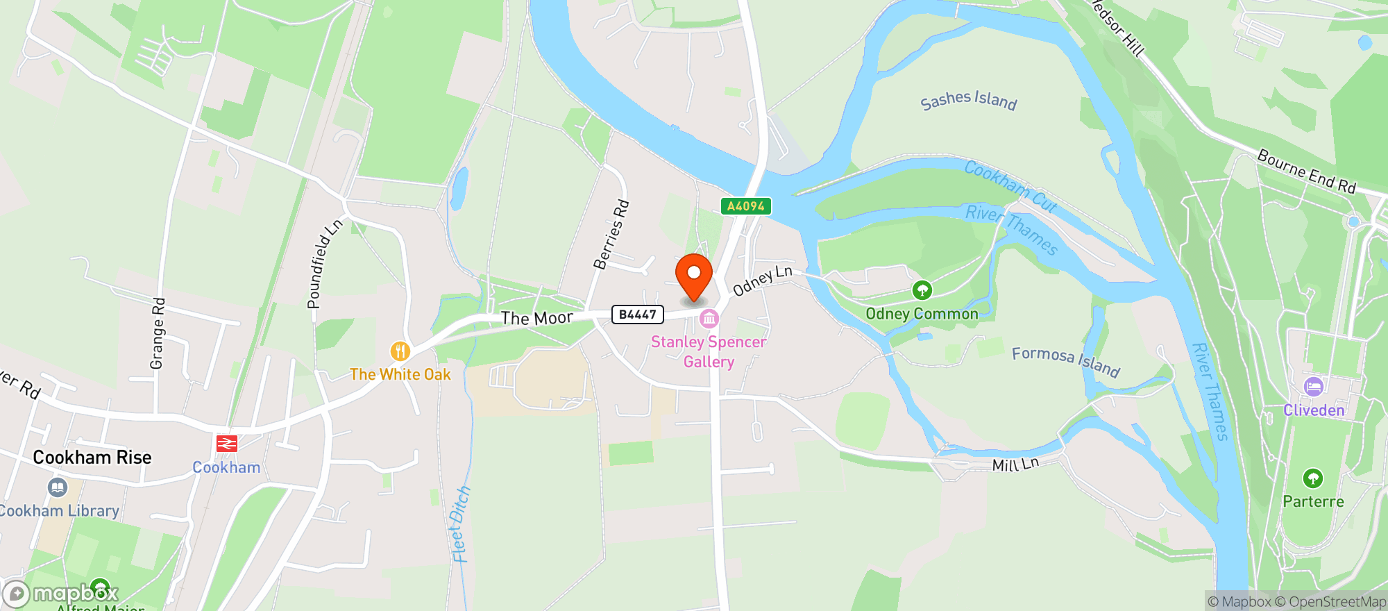 Map showing Frank's Farm Shop