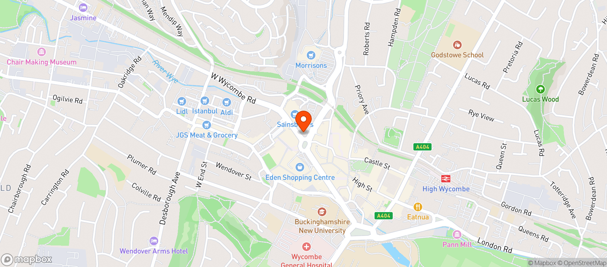 Map showing Chiltern Taps