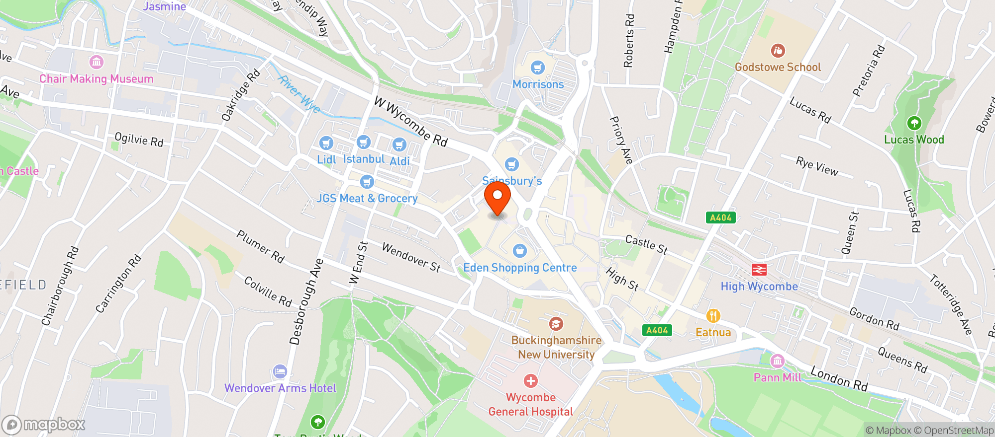 Map showing Hollywood Bowl