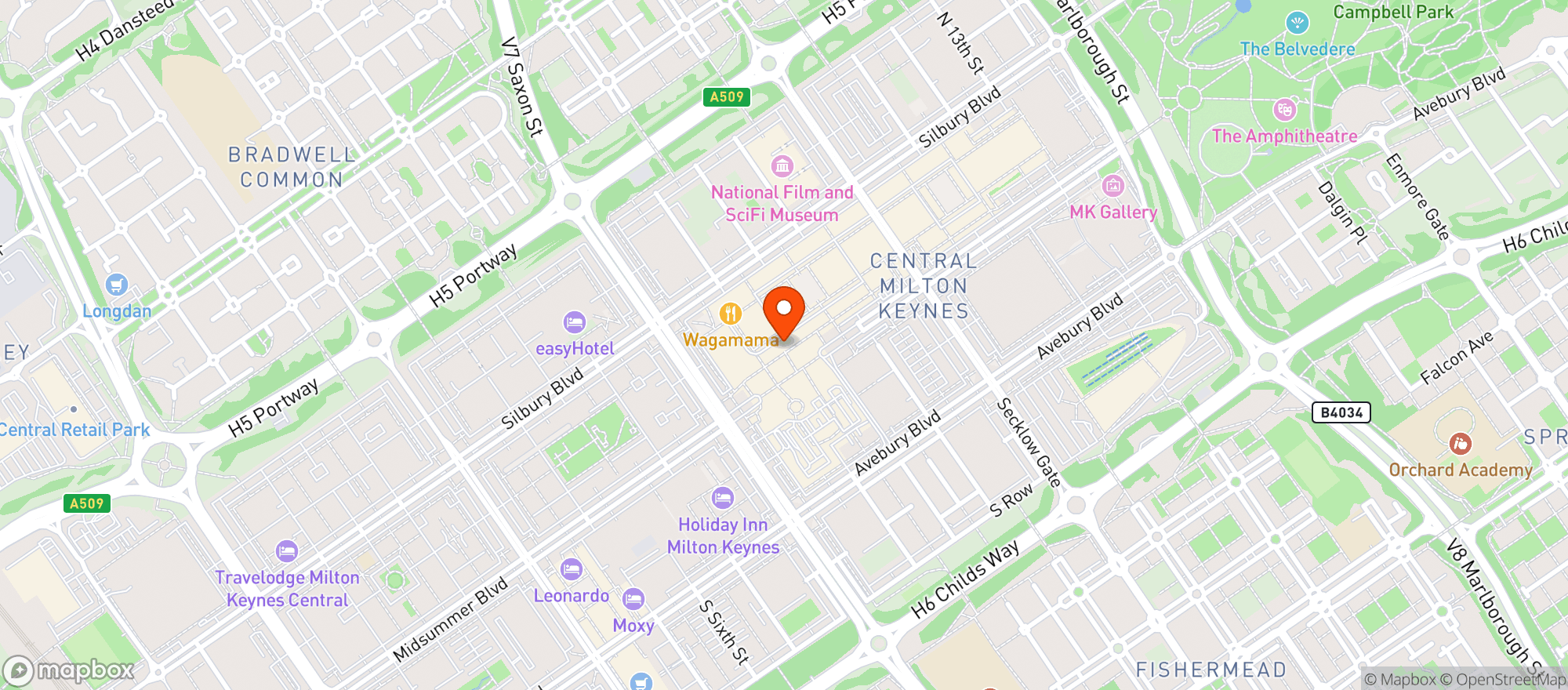 Map showing Cosy Club