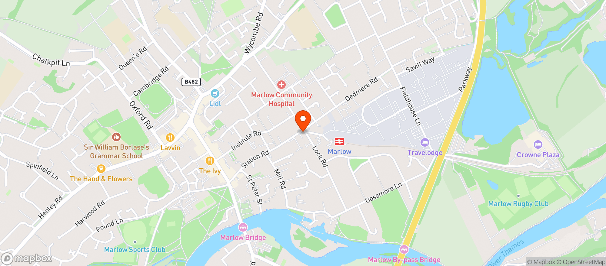 Map showing Marlow Donkey