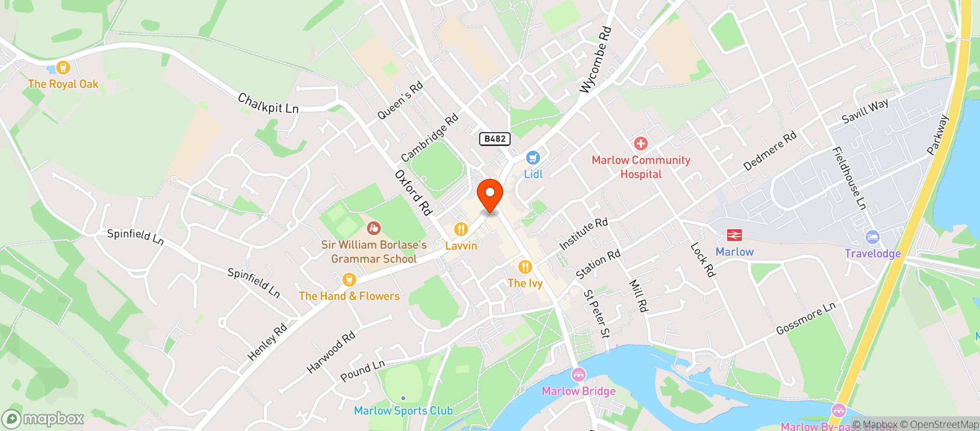Map showing The Coach