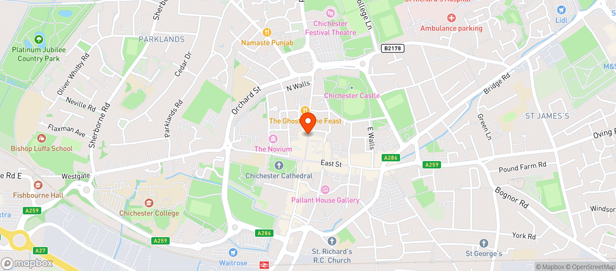 Map showing The Ghost At The Feast