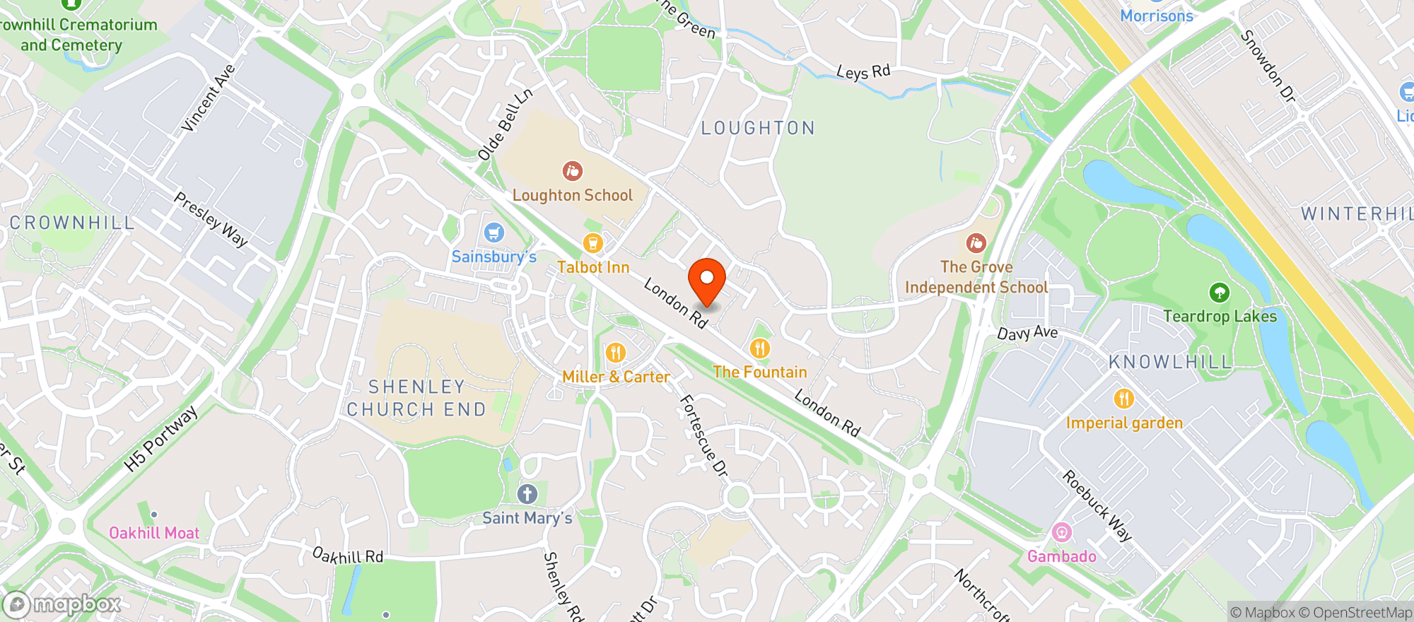 Map showing Harvester - Fountain
