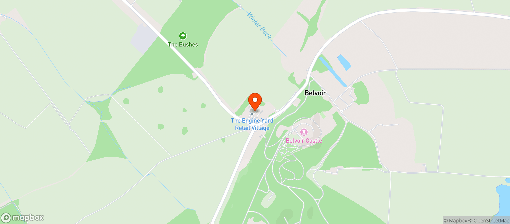 Map showing Belvoir Farm Shop