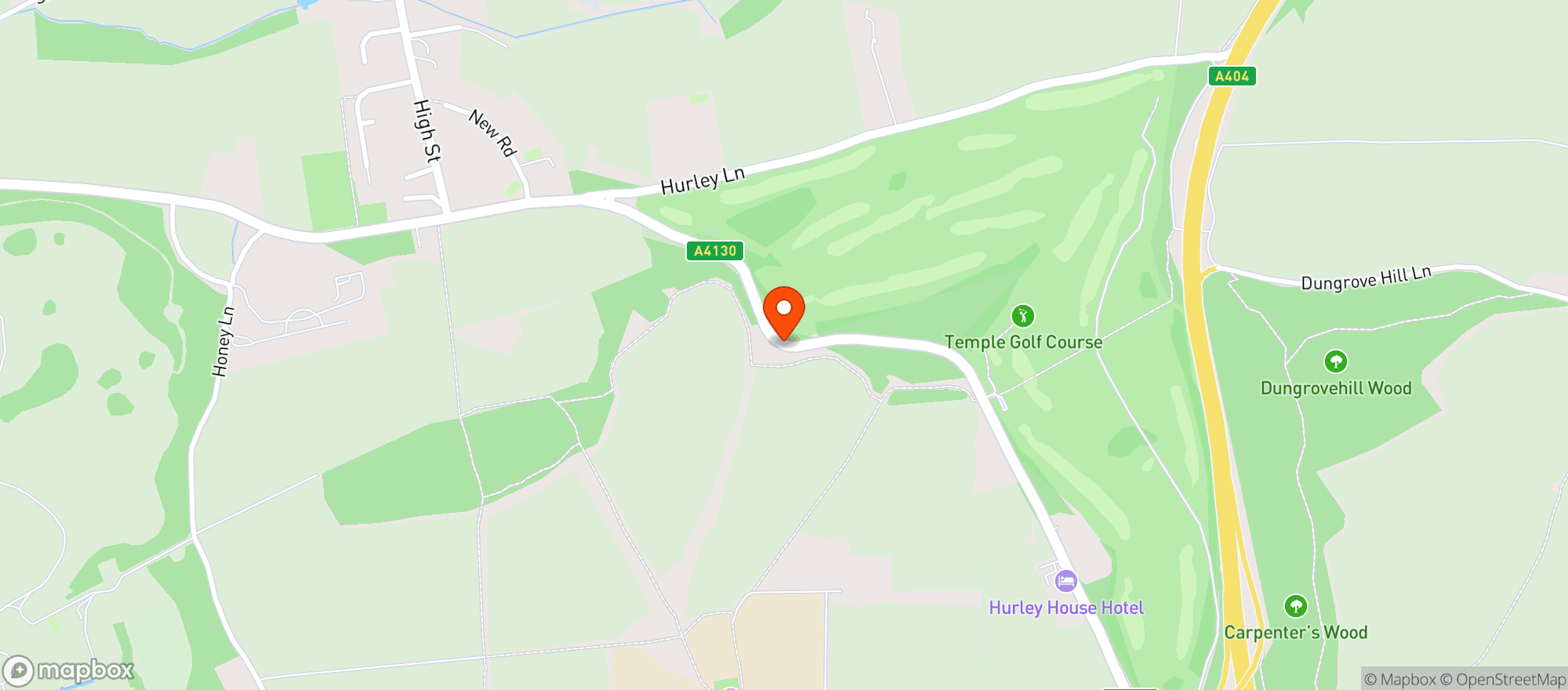 Map showing The Dog & Badger (marlow)